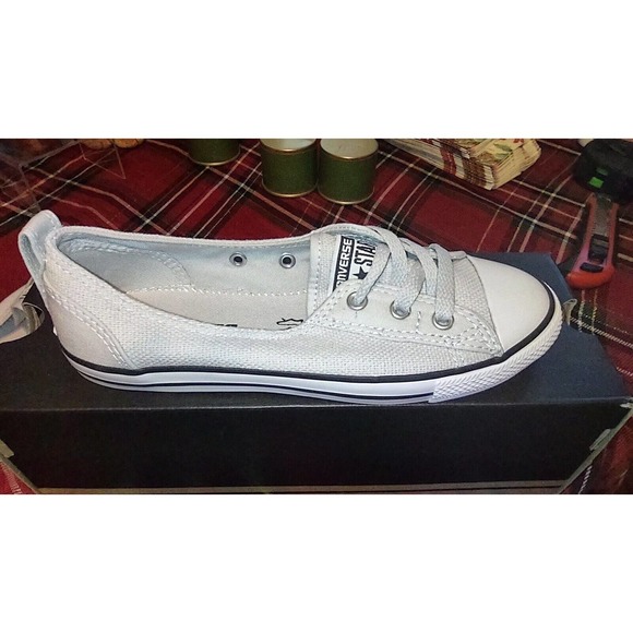 Converse Shoes Womens 5.5 Chuck Taylor All Star Ballet Gray Canvas Lace Up... - Picture 8 of 11